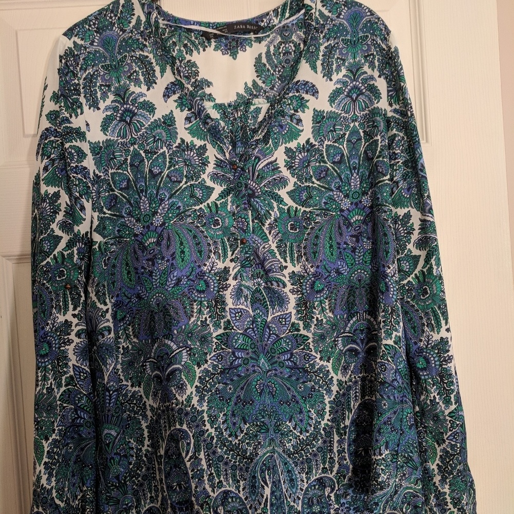Zara basics blouse